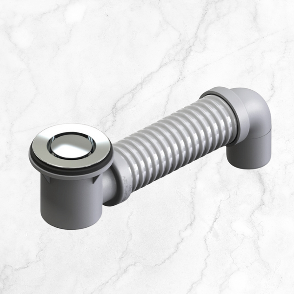 Art Australia Chrome 40mm Bath Bend Pop Down with Connector