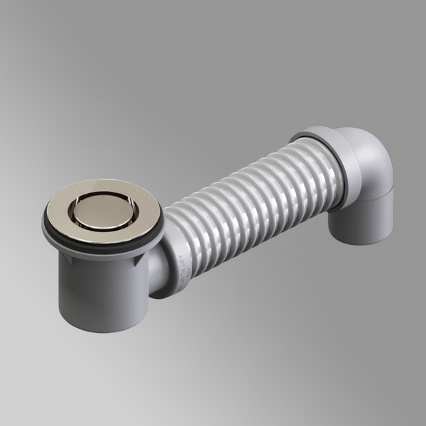 Art Australia 40mm Bath Bend Pop Down with Connector Brushed Nickel