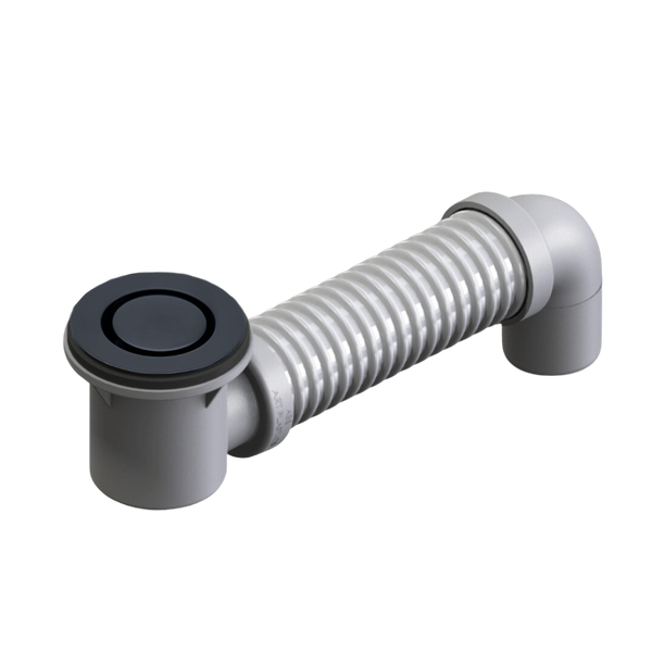 Art Australia 40mm Bath Bend Pop Down with Connector Matte Black