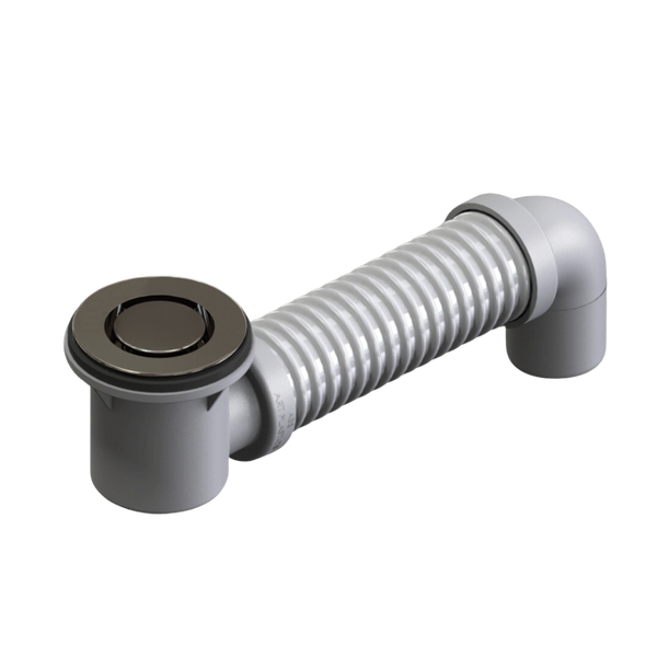 Art Australia 40mm Bath Bend Pop Down with Connector Brushed Gunmetal Grey