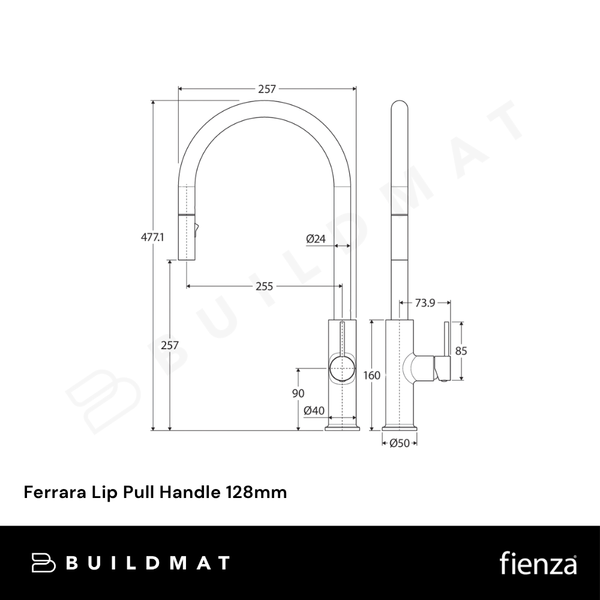 Fienza Kaya Pull Out Sink Mixer Chrome Lead Free