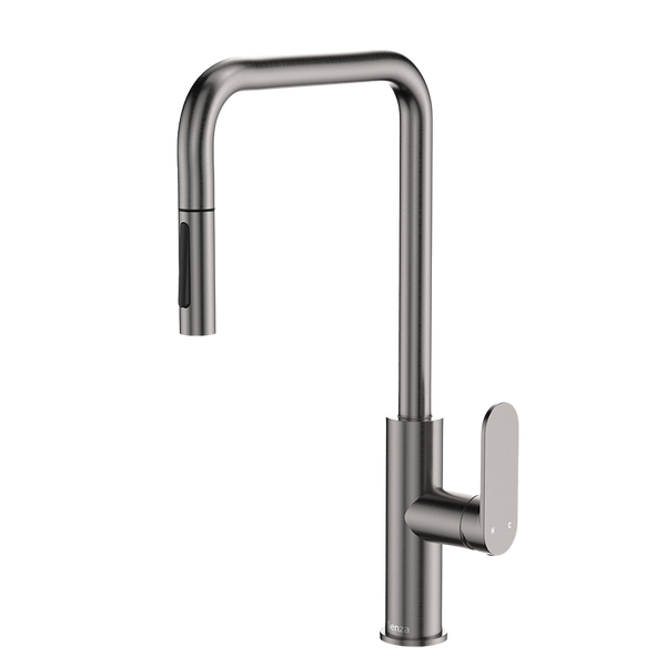 Fienza Empire Slim Pull-Out Sink Mixer Gunmetal Lead Free