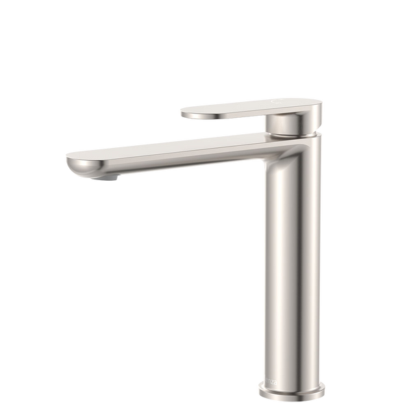 Fienza Empire Slim Cold Start Medium Basin Mixer Brushed Nickel Lead Free