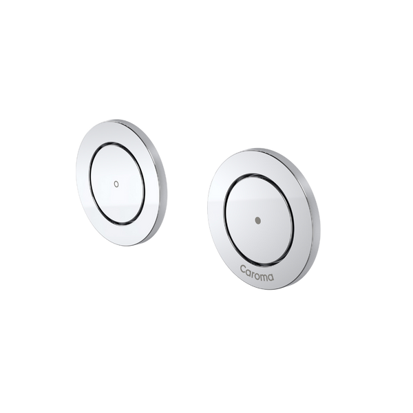 Caroma Invisi Series II Round Dual Flush Remote Buttons (Plastic) Chrome
