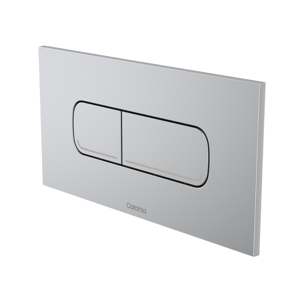 Caroma Invisi Series II Oval Dual Flush Plate And Buttons Metal Satin