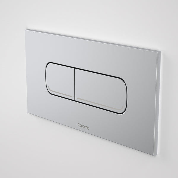 Caroma Invisi Series II Oval Dual Flush Plate And Buttons Metal Satin