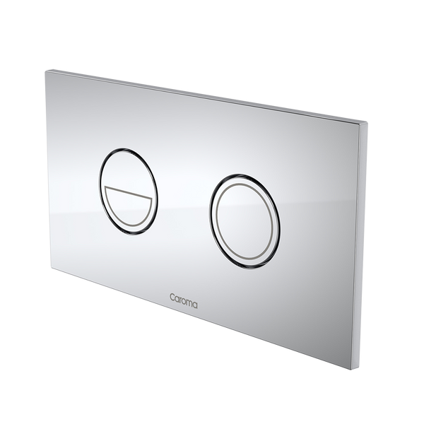 Caroma Invisi Series II Round Dual Flush Plate & Buttons (Metal) Chrome