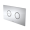 Caroma Invisi Series II Round Dual Flush Plate & Buttons (Metal) Chrome
