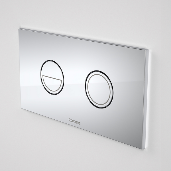 Caroma Invisi Series II Round Dual Flush Plate & Buttons (Metal) Chrome