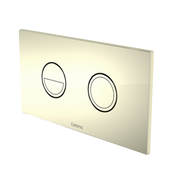 Caroma Invisi Series II Round Dual Flush Plate & Buttons (Metal) Gold