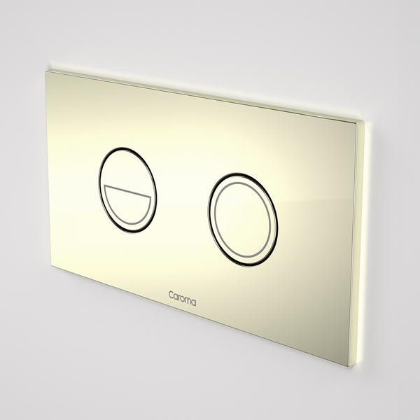 Caroma Invisi Series II Round Dual Flush Plate & Buttons (Metal) Gold
