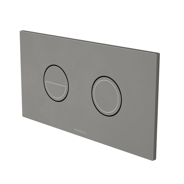 Caroma Invisi Series II Round Dual Flush Plate & Buttons (Metal) Gunmetal
