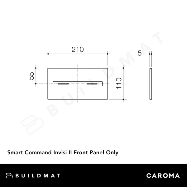 Caroma Smart Command Invisi II Front Panel Only White