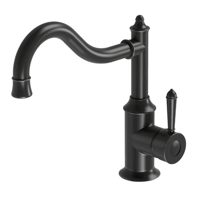 Phoenix Nostalgia Sink Mixer 220mm Shepherds Crook Antique Black