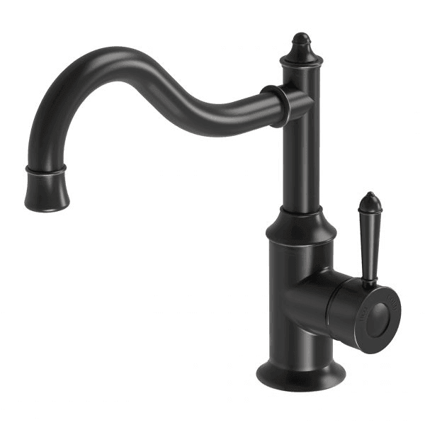 Phoenix Nostalgia Sink Mixer 220mm Shepherds Crook Antique Black