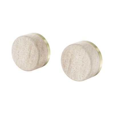 Nero Serenity Wall Top Assembly With Rome Travertine Handle Brushed Gold