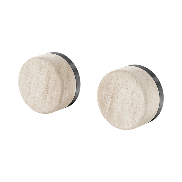 Nero Serenity Wall Top Assembly With Rome Travertine Handle Gunmetal