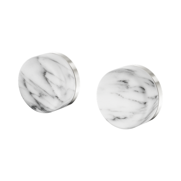 Nero Serenity Wall Top Assembly With Arabescato Corchia Handle Brushed Nickel