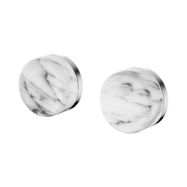 Nero Serenity Wall Top Assembly With Arabescato Corchia Handle Chrome