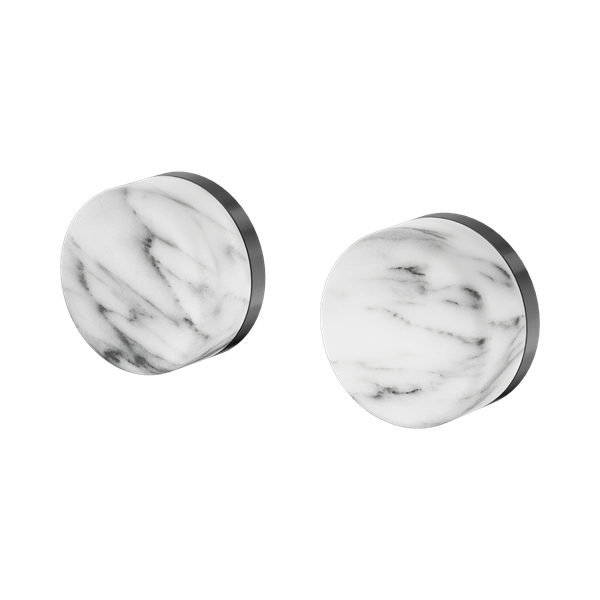 Nero Serenity Wall Top Assembly With Arabescato Corchia Handle Gunmetal