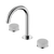 Nero Serenity Basin Set Arc Spout With Carrara Handle Chrome