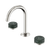 Nero Serenity Basin Set Arc Spout With Verde Alpi Handle Brushed Nickel
