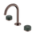 Nero Serenity Basin Set Arc Spout With Verde Alpi Handle Brushed Bronze
