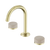 Nero Serenity Basin Set Arc Spout With Rome Travertine Handle Brushed Gold