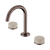 Nero Serenity Basin Set Arc Spout With Rome Travertine Handle Brushed Bronze