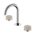 Nero Serenity Basin Set Arc Spout With Rome Travertine Handle Chrome