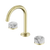 Nero Serenity Basin Set Arc Spout With Arabescato Corchia Handle Brushed Gold