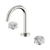 Nero Serenity Basin Set Arc Spout With Arabescato Corchia Handle Brushed Nickel