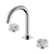 Nero Serenity Basin Set Arc Spout With Arabescato Corchia Handle Chrome