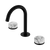 Nero Serenity Basin Set Arc Spout With Arabescato Corchia Handle Matte Black