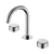 Nero Serenity Basin Set Arc Spout With Metal Handle Chrome