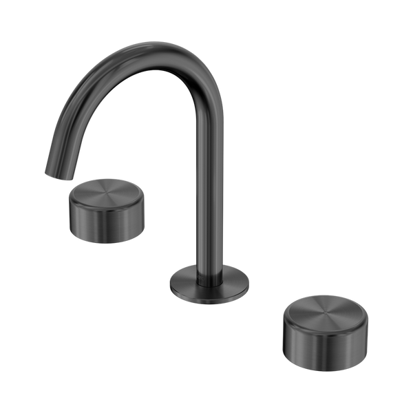 Nero Serenity Basin Set Arc Spout With Metal Handle Gunmetal