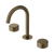 Nero Serenity Basin Set Arc Spout with Metal Handle Tumbled Antique Brass