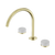Nero Serenity Bath/Kitchen Set Arc Spout With Carrara Handle Brushed Gold