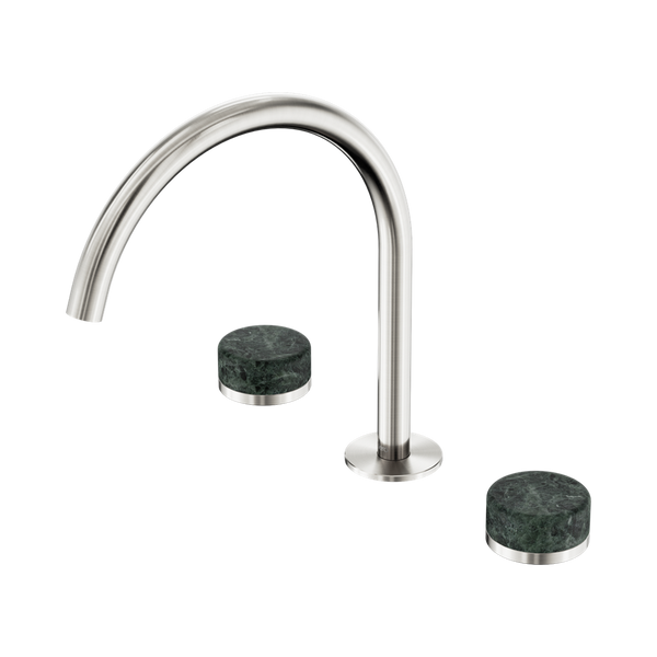 Nero Serenity Bath/Kitchen Set Arc Spout With Verde Alpi Handle Brushed Nickel