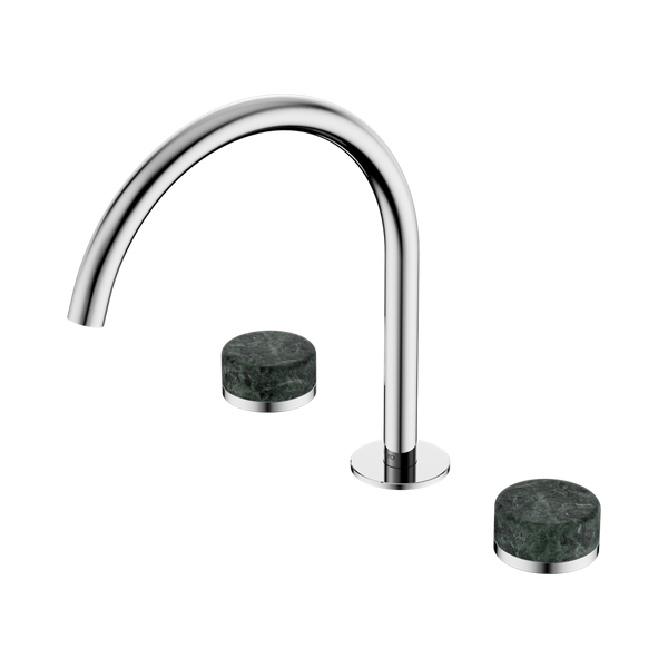 Nero Serenity Bath/Kitchen Set Arc Spout With Verde Alpi Handle Chrome