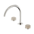 Nero Serenity Bath/Kitchen Set Arc Spout With Rome Travertine Handle Brushed Nickel