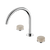 Nero Serenity Bath/Kitchen Set Arc Spout With Rome Travertine Handle Chrome