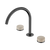Nero Serenity Bath/Kitchen Set Arc Spout With Rome Travertine Handle Gunmetal