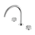 Nero Serenity Bath/Kitchen Set Arc Spout With Arabescato Corchia Handle Chrome