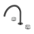 Nero Serenity Bath/Kitchen Set Arc Spout With Arabescato Corchia Handle Gunmetal