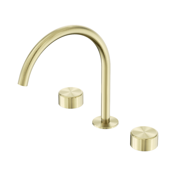Nero Serenity Bath/Kitchen Set Arc Spout With Metal Handle Brushed Gold