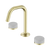 Nero Serenity Basin Set Edge Spout With Carrara Handle Brushed Gold