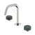 Nero Serenity Basin Set Edge Spout With Verde Alpi Handle Brushed Nickel