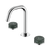 Nero Serenity Basin Set Edge Spout With Verde Alpi Handle Chrome
