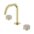 Nero Serenity Basin Set Edge Spout With Rome Travertine Handle Brushed Gold